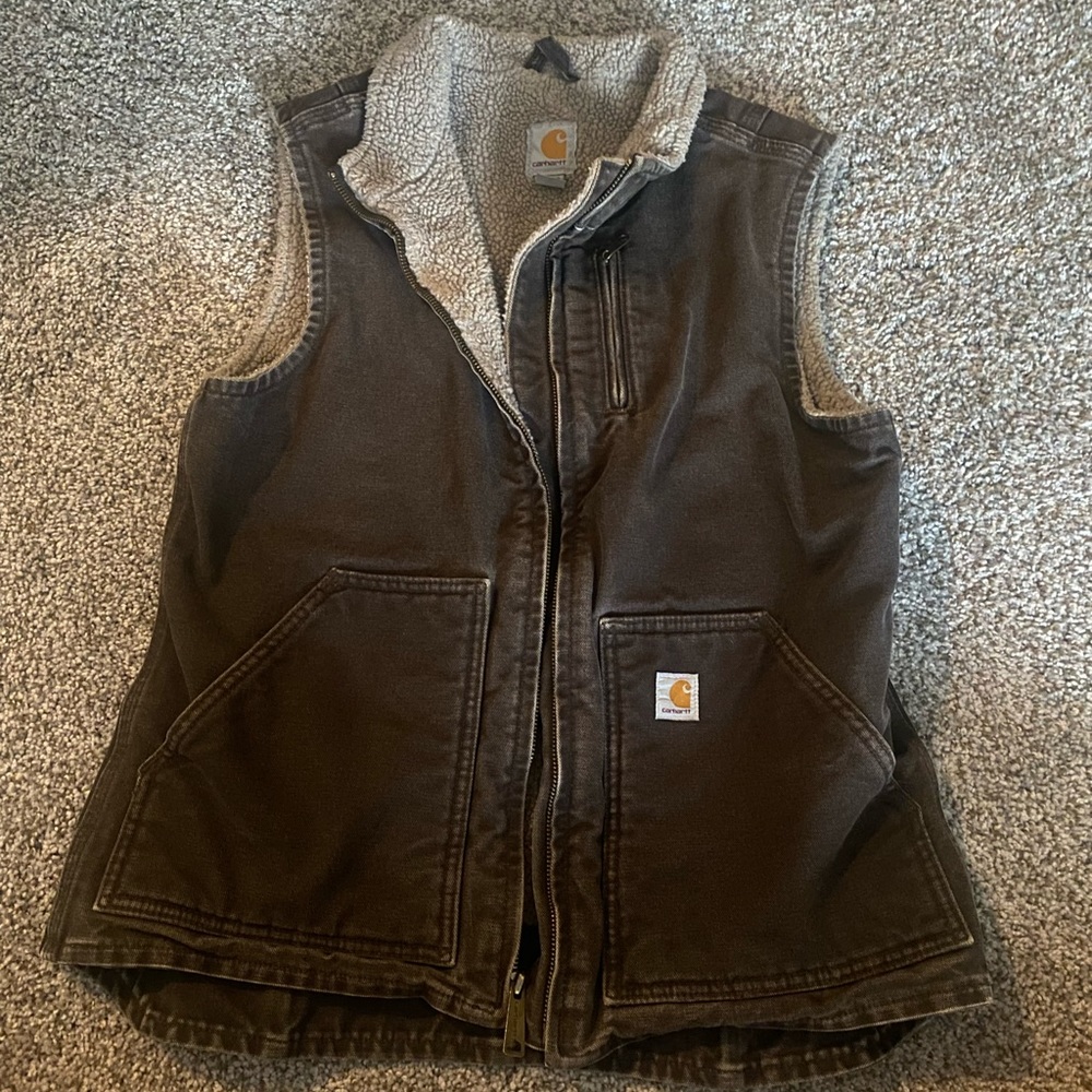 Brown carhartt vest